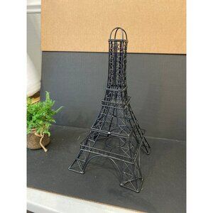 Black Metal Wire Eiffel Tower Votive Candle Holder Home Decor Item
